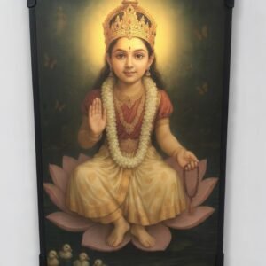 Sri Balambika HD Photo Frame 8x12 Inch | Matt Laminated Finish | Hindu Goddess Balambika Wall Decor | Puja Room & Home Temple Hanging