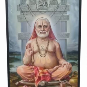 Sri Raghavendra Swamy HD Photo Frame 8×12 Inch | Matt Finish Laminated Picture | Wall Hanging & Tabletop Stand | Spiritual Decor for Pooja Room, Home & Office