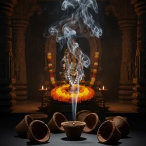 Vel Brand Pancha Kavya Cup Sambirani|Cow Dung Sambirani Doop Cup|Pack (12pc)