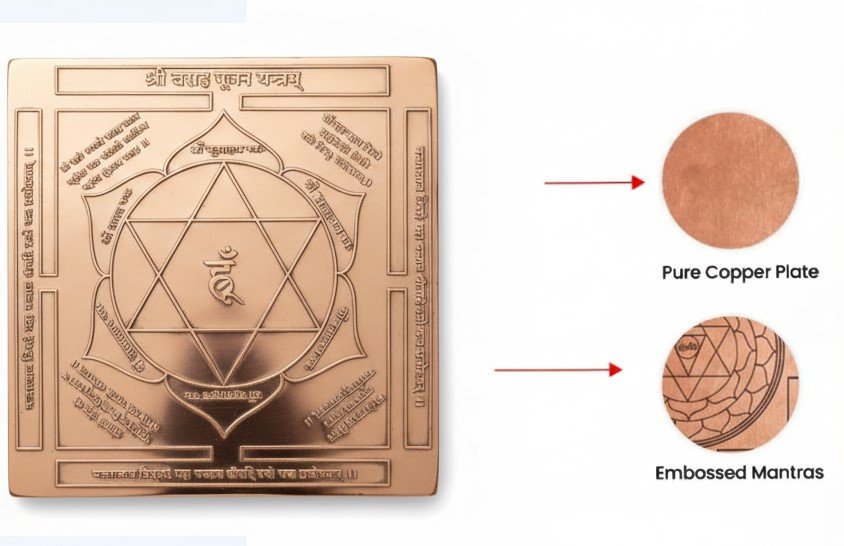 The Maha Varaha Yantra: Supreme Land & Property Protector | 3*3 inches