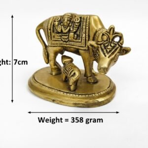 Kamadhenu With Calf Brass – Divine Prosperity Idol for Home & Office