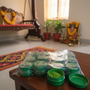 Green Kubera Kumkum 15gm pc | Pack of 3 | Auspicious Kumkum for Wealth, Prosperity & Positivity