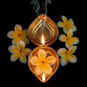 Divine Brass Diya Set (Pair) | Agal shaped Premium Brass Diya