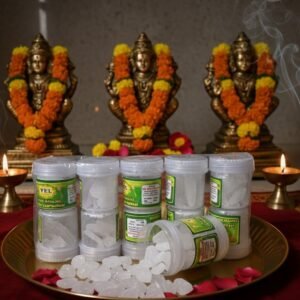 Natural Camphor (Pachai Karpooram / Kapur)| High quality| Pack of 2 - Each 10g container box
