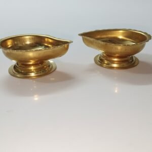 Premium Mini Brass Diya (Height: 2 cm) – Set of 2