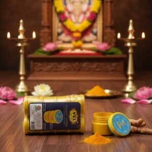 Turmeric Powder – Premium Pooja Grade | Pack of 10 | For Spiritual & Religious Use