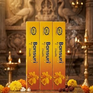 Bansuri Champa: The Fragrance of Devotion | Champa Cycle Brand Agarbatti Pack of 12