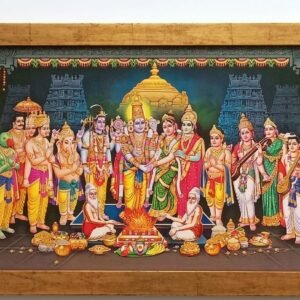 Srinivasa Kalyanam Divine Photo Frame |Lord Venkateswara Wedding Ceremony Premium Matt Finish Wall Decor for Pooja Room & Home|14L X 20 W inches Photo Frame