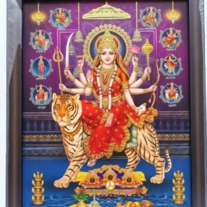 Maa Durga and Navadurga: Divine Protector Framed Art for Home and Office| Premium Matt Finish Photo Frame 10 X13 inches
