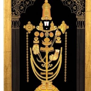 Premium Matt Finish Lord Venkateswara (Balaji) Framed Photo – Four Side Frame 14 x 20 Inches | Divine Tirupati Balaji Wall Decor for Home & Pooja Room