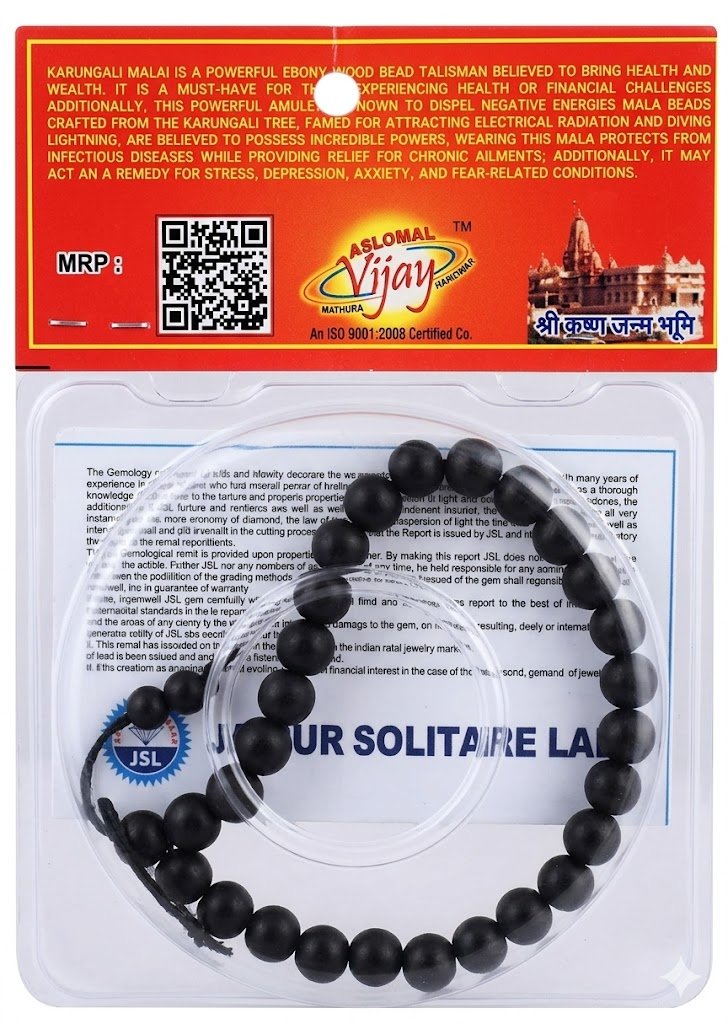 Original Karungali Bracelet- Certified Natural Ebony Wood Beads |Jaipur Solitare Lab Certified - Image 2