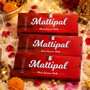 Mattipal Flora Incense Sticks by GN 1917 | Premium Fragrance Agarbatti for Daily Pooja, Meditation & Spiritual Rituals | Long Lasting Aroma | Divine Floral Scent | Pack of 3- each 40 sticks