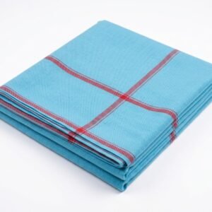 Premium Woolen Dhavali (Dhabali) | The Sovereign Vastra of Purity | Light Blue Dhavali 4 m Length|Madi Vastra(Dhoti)