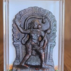 Premium Lord Hanuman Mini Photo Frame with Stand for Pooja Room & Car Dashboard | Divine Hanuman Idol with Double-Sided Adhesive| 3.5x 2.5 dimension