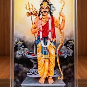 Bhootaraja Mini Photo Frame with Stand | Idle for Car Dashboard & Pooja Room Display | Hindu Spiritual Decor for Home, Office & Vehicle| 3.5 x 2.5 inches dimension