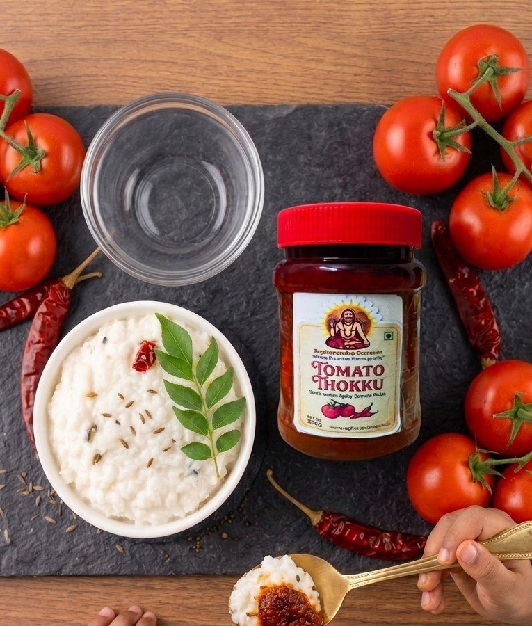 Homemade Tomato Thokku | Authentic South Indian Taste 300g | Premium Tomato Thokku Online - Image 3