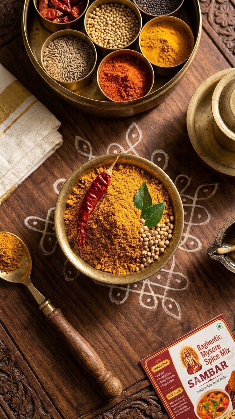 Traditional Homemade Sambar Powder (100g) | Premium Authentic South Indian Spice Blend | No Preservatives - Image 2