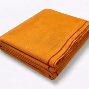 Premium Woolen Dhavali (Dhabali) | The Sovereign Vastra of Purity | Yellow Dhavali 4 m Length|Madi Vastra(Dhoti)