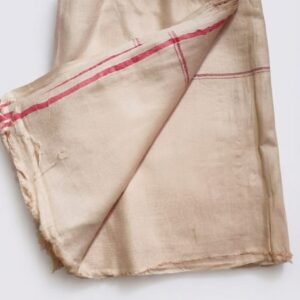 Premium Bhagalpuri Dhoti with Angavastra| 3 Metre Dhoti with 2 Metre Upvastra (Dupatta)| Off-White colour Pure Soft Cotton Material for Traditional Ritual & Pooja Wear