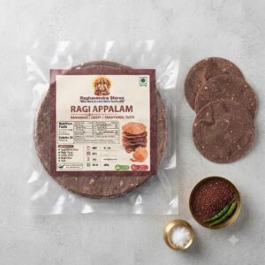 Homemade Ragi Appalam (Finger Millet Papad) 200g | Traditional South Indian Crispy Snack | FSSAI Certified | Raghavendra Stores