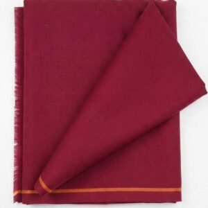 Premium Woolen Dhavali (Dhabali) | The Sovereign Vastra of Purity | Dark Red Dhavali 4 m Length|Madi Vastra(Dhoti)