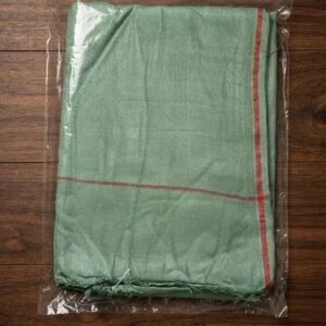 Premium Bhagalpuri Dhoti with Angavastra| 3 Metre Dhoti with 2 Metre Upvastra (Dupatta)| Light Bottle Green Pure Soft Cotton Material for Traditional Ritual & Pooja Wear