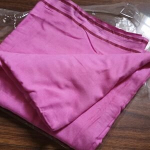 Premium Bhagalpuri Dhoti with Angavastra| 3 Metre Dhoti with 2 Metre Upvastra (Dupatta)| Rose Colour Soft Cotton Material for Traditional Ritual & Pooja Wear