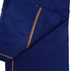Premium Woolen Dhavali (Dhabali) | The Sovereign Vastra of Purity | Dark Blue Dhavali 4 m Length|Madi Vastra(Dhoti)