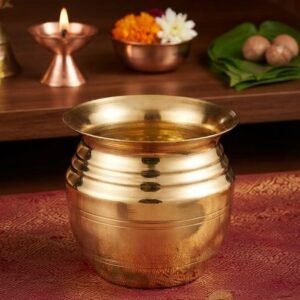 Premium Pure Brass Kalash for Puja | Traditional Puja Kalash  (9.5 cm) | Pure Brass Lota for Pooja |Elegant Hindu Ritual & Worship Vessel