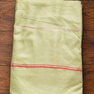 Premium Bhagalpuri Dhoti with Angavastra| 3 Metre Dhoti with 2 Metre Upvastra (Dupatta)| Golden Yellow Pure Soft Cotton Material for Traditional Ritual & Pooja Wear