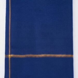 Premium Woolen Dhavali (Dhabali) | The Sovereign Vastra of Purity | Blue Dhavali 4 m Length|Madi Vastra(Dhoti)