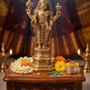 Premium Brass Lord Venkateswara Idol | Lord Vishu Idol for Pooja | 5.5 inches Height Perumal Idol | Gift and Home Décor