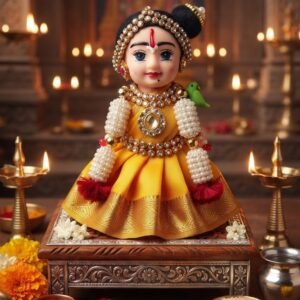Traditional Miniature Andal Doll| Andal Doll 3 Inch | Golu Doll for Navaratri, Golu return gift & Marriage Decoration