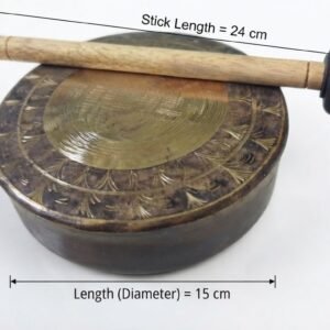 Jangetta – Handcrafted Bronze Ritual Bell || Wooden Rubber Striker Included || Traditional Music instrument