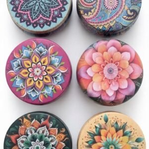 Printed Decorative Gift Box – Pack of 6 | Colorful Small Boxes for Navaratri Golu, Thamboolam & Return Gifts