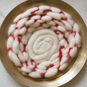 Premium Gejie Vastra Bundle| Traditional KumKum Cotton Vastramala for Pooja |Set of 2 Vastramala - Each 7 meters