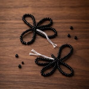 Black Beads for Mangalsutra | Traditional Mangalsutra Making Beads | Pack of 2 - Each has 4 row with 30 beads