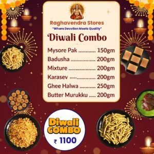 Special Diwali Combo | Pack - 1.2 kg |Traditional Sweets & Snacks Pack | Contain 3 Sweets & 3 Snacks Pack